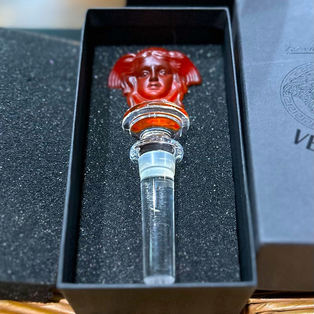 Rosenthal Versace Crystal Medusa Wine Stopper